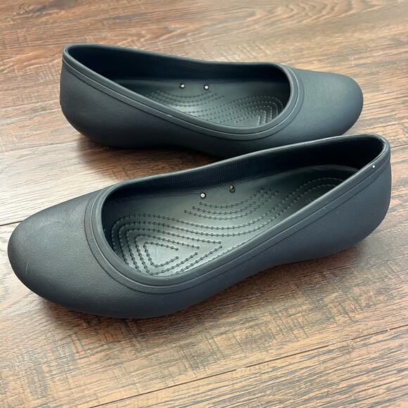 Crocs Black Classic Ballet Slip On Flats Comfort Womens Size 9 - Picture 9 of 9